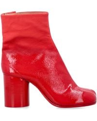 Maison Margiela - Tabi Leather Ankle Boots Upper - Lyst