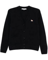 Maison Kitsuné - Baby Fox Lambswool Boxy Cardigan - Lyst