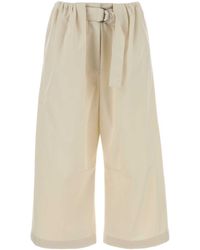 Loewe - Ivory Cotton Blend Wide-Leg Pant - Lyst