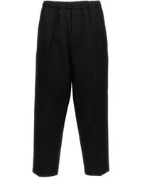 Jil Sander - Pantalone in lana nera - Lyst