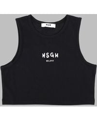 MSGM - Logo Cotton Jersey Top For Girls, Spring/Summer 2026 - Lyst