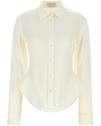 Stella McCartney - Ivory Satin Shirt - Lyst
