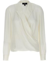 Theory - Theorie 'pk Label Wrap' Blouse - Lyst