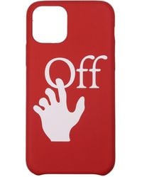 Off-White c/o Virgil Abloh - Porta Iphone Iphone 11 Pro Uomo Poliuretano Rosso - Lyst