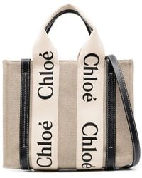 Chloé - Borsa in pelle lino lino - Lyst