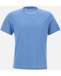 Kangra - Hellblaues Rundhals-T-Shirt - Lyst