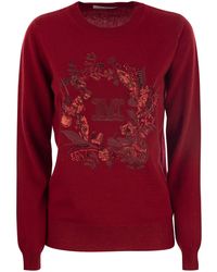 Max Mara - Bari Wool And Cashmere Sweater With Embroidery - Lyst
