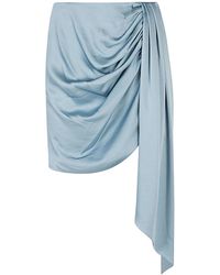 Jonathan Simkhai - Mae Draped Satin Mini Rok - Lyst