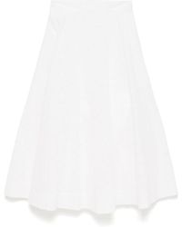 Zimmermann - Crush Cotton Midi Skirt - Lyst