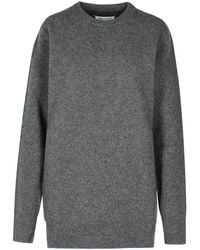 Maison Margiela - 'over' Grijze Wollen Trui - Lyst
