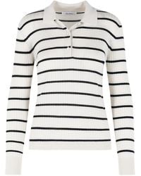 Max Mara - 'Gitano' Cashmere And Cream Silk Sweater - Lyst