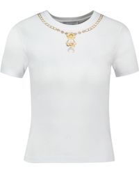 Marine Serre - Trompe 'l'oil Sieraden T -shirt Katoen Wit - Lyst