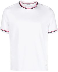 Thom Browne - Crew Neck T -shirt Met Toepassing - Lyst