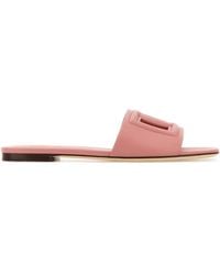 Dolce & Gabbana - Nappa Leather Slippers - Lyst
