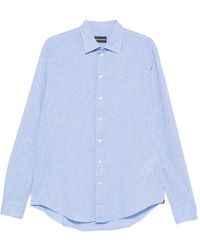 Emporio Armani - Linen Blend Shirt - Lyst