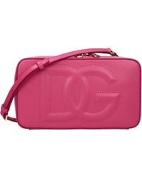Dolce & Gabbana - Dolce&Gabbana Crossbody Bags Fuchsia/Lilac Leather - Lyst