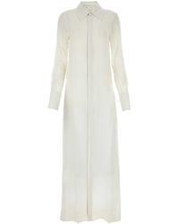 Ami Paris - Ami Chalk Crepe Shirt Dress - Lyst