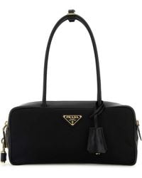 Prada - Leather And Re-Nylon Handbag - Lyst