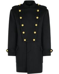 Balmain - Wool And Cashmere Coat - Lyst