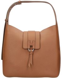 Hogan - Bolsos.. Cuero Marrón - Lyst