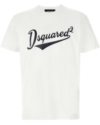 DSquared² - Katoenen T -shirt Met Logo - Lyst