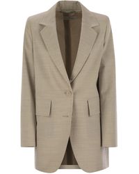 Max Mara - Acacia1234 Wollen Canvas Met Één Borsten - Lyst