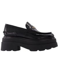 Alexander Wang - Carter 75 Plattform -Slipper in schwarzem Leder - Lyst