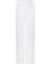 Elisabetta Franchi - Trousers With Embroidered Logo - Lyst