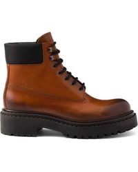 Prada - Leather Boots - Lyst