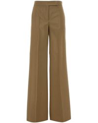 Max Mara - Camel Wool Blend Wide-Leg Bronte Pant - Lyst