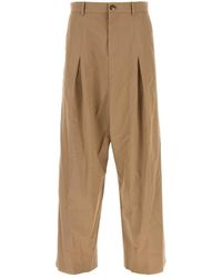 Loewe - Camel Cotton Wide-leg Pant - Lyst