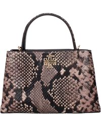 Tory Burch - Borse A Mano Britten Donna Pelle Rosa/Marrone - Lyst