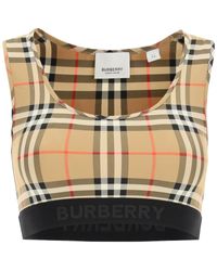 Burberry - Top Sportivo Check Dalby - Lyst