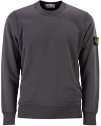 Stone Island - Sweatshirt mit normaler Passform, Rundhalsausschnitt und Raglanärmeln - Lyst