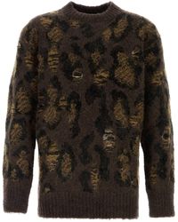 Junya Watanabe - Embroidered Wool Blend Sweater - Lyst