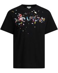 McQueen - T-Shirt With Print On The Front - Lyst
