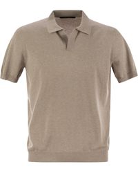 Tagliatore - Basic Short-Sleeved Cotton Polo Shirt - Lyst