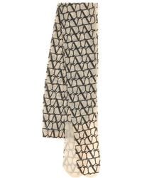 Valentino Garavani - Embroidered Toile Iconographe Tulle Strass Jersey Collant - Lyst
