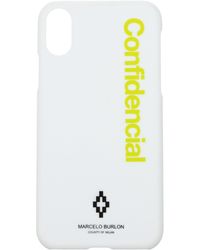 Marcelo Burlon - Porta Iphone Iphone X Donna Plastica Bianco - Lyst