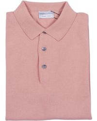 Sette Fili Cashmere - Short-Sleeved Polo Shirt With Tubular Hem And Side Slits Cotton M/C - Lyst