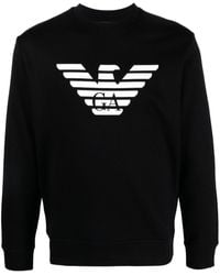 Emporio Armani - Logo Cotton Sweatshirt - Lyst