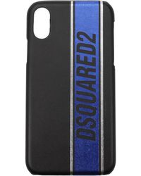 DSquared² - Porta Iphone Iphone X Uomo Poliuretano Nero - Lyst