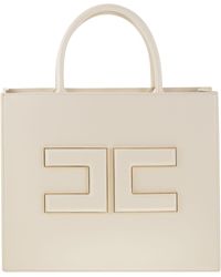 Elisabetta Franchi - Medium Shopper Met Logo -plaque - Lyst