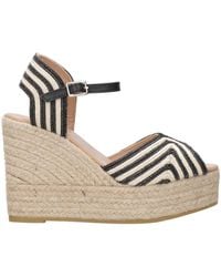 Espadrilles - Sandalen Zwart+nude - Lyst