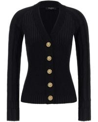 Balmain - Button Cardigan - Lyst