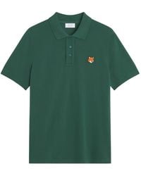 Maison Kitsuné - Fox Head Cotton Polo Shirt - Lyst