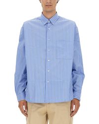 Lanvin - Vertical Stripe Oversize Fit Shirt - Lyst