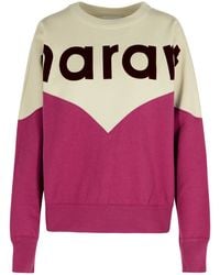 Isabel Marant - 'houston' Sweatshirt In Een Druif- En Oogkatoenmix - Lyst
