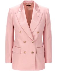 Tom Ford - Double-Breasted Blazer Blazer And Suits Rosa - Lyst