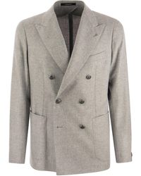 Tagliatore - Montecarlo a doppio petto di lana e giacca cashmere - Lyst